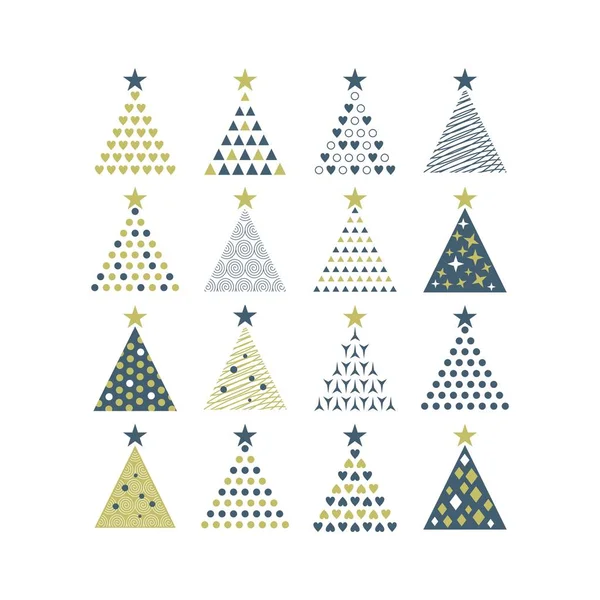 Christmas Trees Set — Stock Vector
