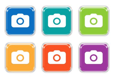 kare renkli butonlar kamera simgesi olan ayarla