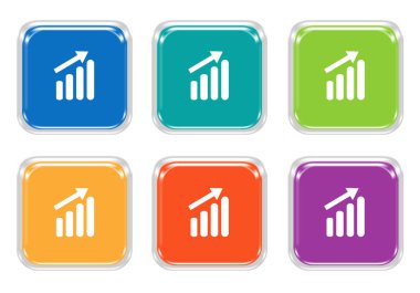 Başarı simgesi olan kare renkli düğmelerinin ayarla