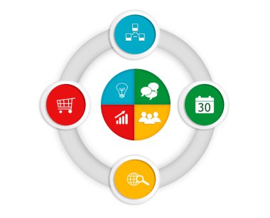 soyut tasarım web, pazarlama veya sunum için daireler ile