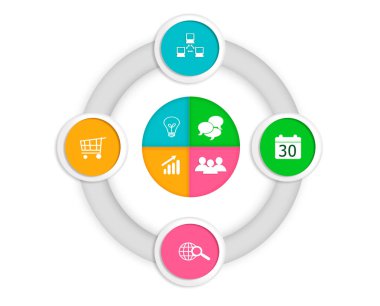 soyut tasarım web, pazarlama veya sunum için daireler ile