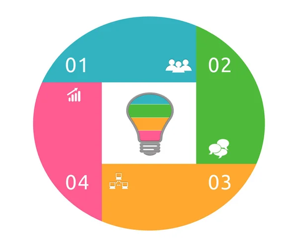 Abstract ontwerp met cirkel en kleurrijke lamp voor web-, marketing- of presentaties — Stockfoto