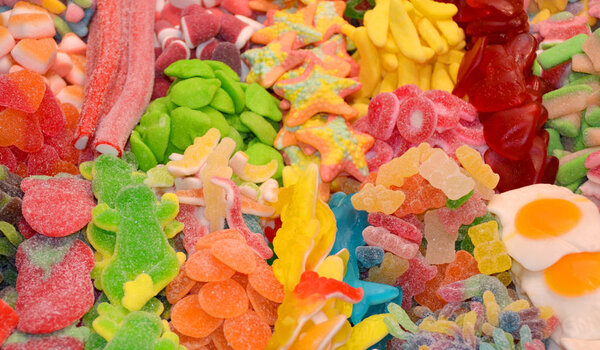 Assortment of colorful candies