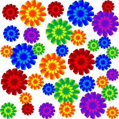 Soyut çiçek desenleri.