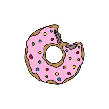 Lezzetli çöreğin vektör çizimi, vektör illüstrasyonu