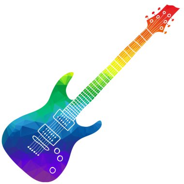 Çizgi film gitar vektör illüstrasyonu