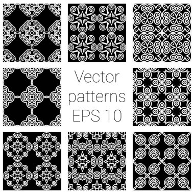 Geometrik desenli koleksiyon. vektör illüstrasyonu