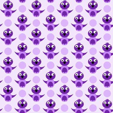 Dikişsiz desen kuşlarla, vektör 