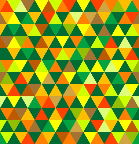 Abstract Triangle Seamless Green Yellow Pattern — ストックベクタ