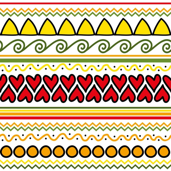 Seamless Vector Ethnic Pattern — Stock Vector