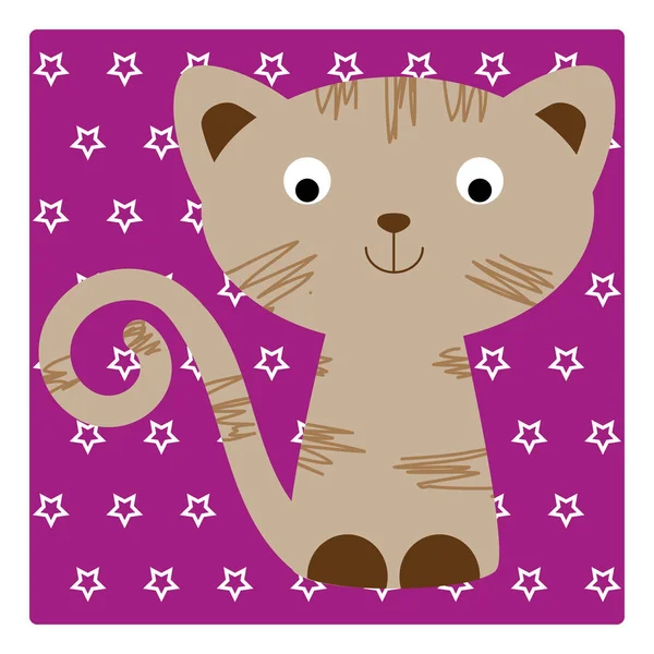 Illustration Cat Cute Vector — 图库矢量图片