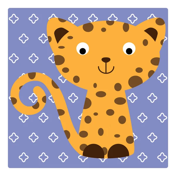 Vector Illustration Cute Tiger — 图库矢量图片