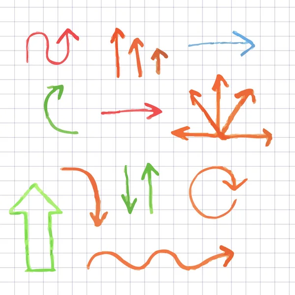 Handgezeichnete Einfache Gestaltungselemente Set — Stockvektor