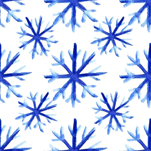 Blue Christmas Seamless Pattern — Stock Vector