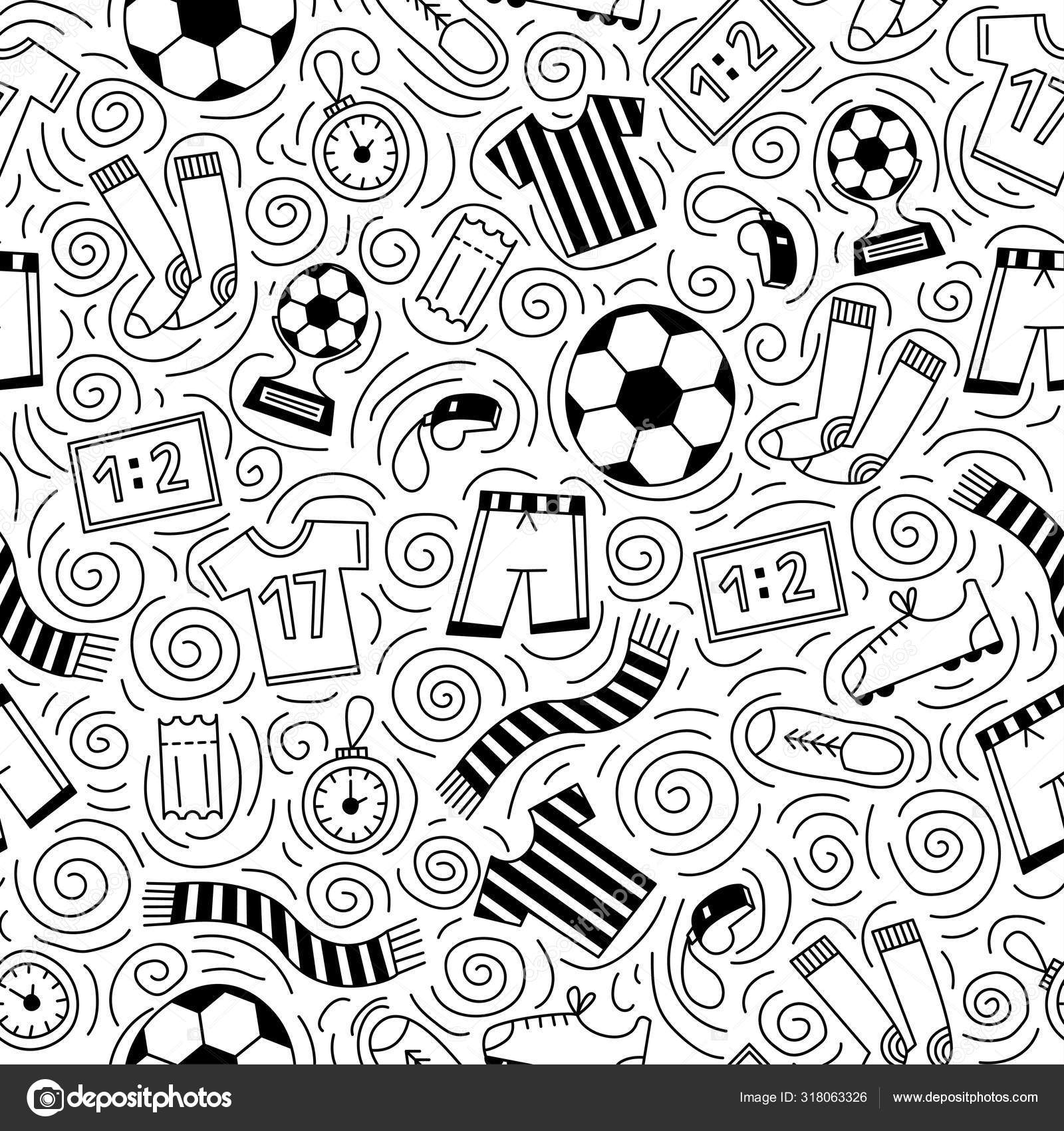 Football Wallpaper Seamless Sport Pattern Football: стоковая