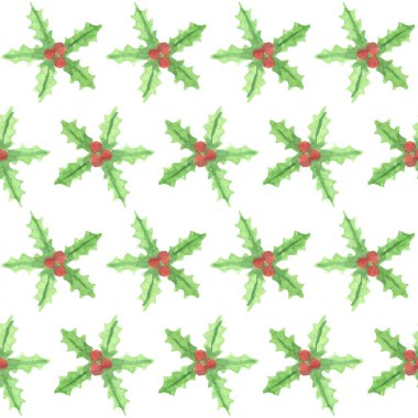 Sulu Boya Noel seamless modeli