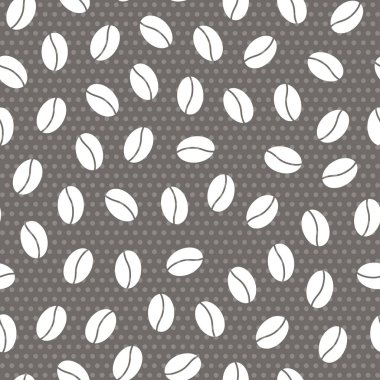 kahve çekirdekleri ile sorunsuz vektör desen