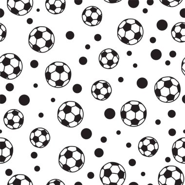 Futbol topları kusursuz vektör deseni