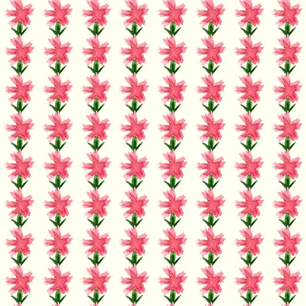 Motif Floral Sans Couture Fleurs Vectorielles Aquarelle — Image vectorielle