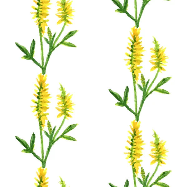 Λουλουδάτο Μοτίβο Άνευ Ραφής Ακουαρέλα Λουλούδια Διάνυσμα — Διανυσματικό Αρχείο