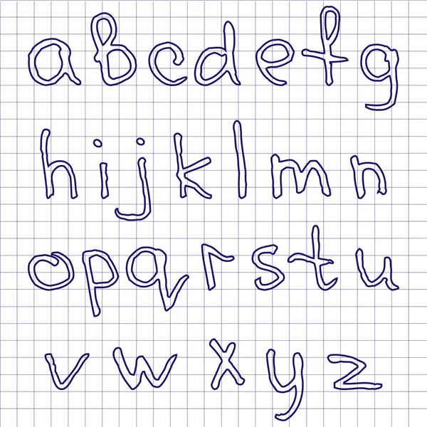 Vector Dibujado Mano Letras Abc — Vector de stock