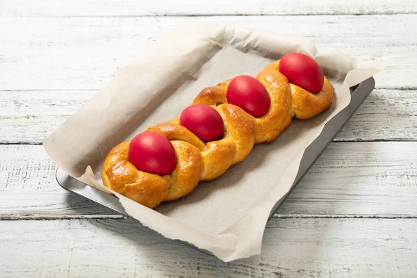 Greek Easter Cake Easter Greek Easter Bread — Stock Photo, Image