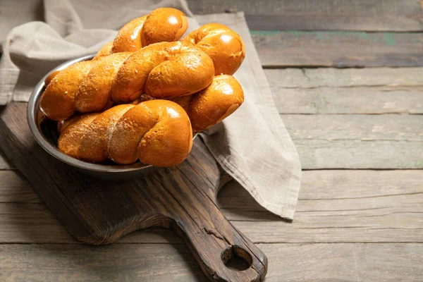Греческие Пасхальные Булочки Греческая Пасха Итальянская Пасха Традиционный Пасхальный Хлеб — стоковое фото