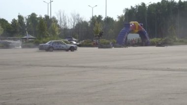 Moskova, Rusya - 19 Ağustos 2017: Tüm Rus Festivali Araba, Drift Yarışması