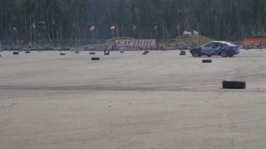 Moskova, Rusya - 19 Ağustos 2017: Tüm Rus Festivali Araba, Drift Yarışması