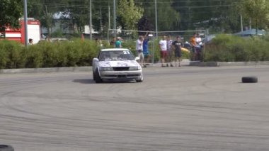 Moskova, Rusya - 19 Ağustos 2017: Tüm Rus Festivali Araba, Drift Yarışması
