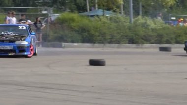 Moskova, Rusya - 19 Ağustos 2017: Tüm Rus Festivali Araba, Drift Yarışması