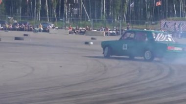 Moskova, Rusya - 19 Ağustos 2017: Tüm Rus Festivali Araba, Drift Yarışması