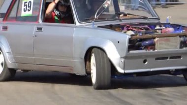 Moskova, Rusya - 19 Ağustos 2017: Tüm Rus Festivali Araba, Drift Yarışması