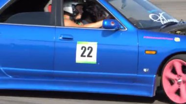 Moskova, Rusya - 19 Ağustos 2017: Tüm Rus Festivali Araba, Drift Yarışması