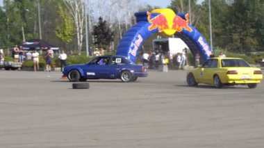 Moskova, Rusya - 19 Ağustos 2017: Tüm Rus Festivali Araba, Drift Yarışması