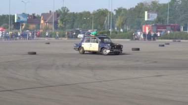 Moskova, Rusya - 19 Ağustos 2017: Tüm Rus Festivali Araba, Drift Yarışması