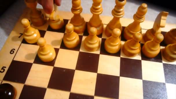 Игра в шахматы — стоковое видео