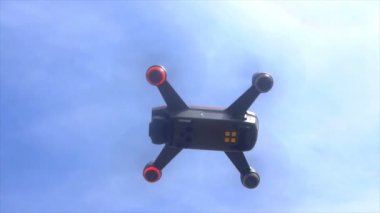 RC quadcopter havada yavaş hareket uçuşu