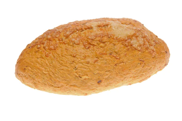 Laib Landvollkornbrot Isoliert Auf Weiß — Stockfoto