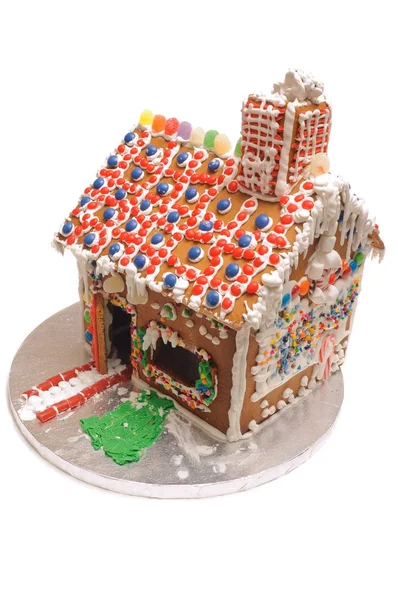 Ginger Bread House White Background — Stock Photo, Image