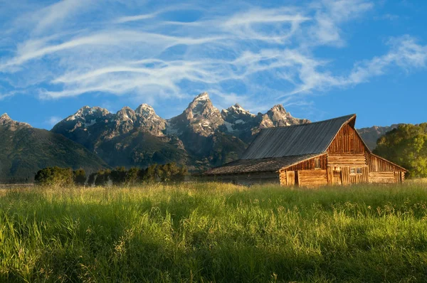 Vecchio fienile mormone nel Tetons — Foto Stock