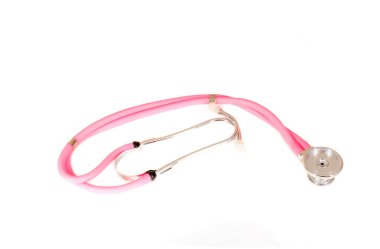 Beyaz bir yüzeye döşeme Stetoscope