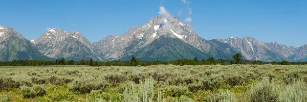 Panoramisch Uitzicht Tetons Wyoming — Stockfoto