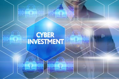 İş, teknoloji, internet ve ağ kavramı. Businessm