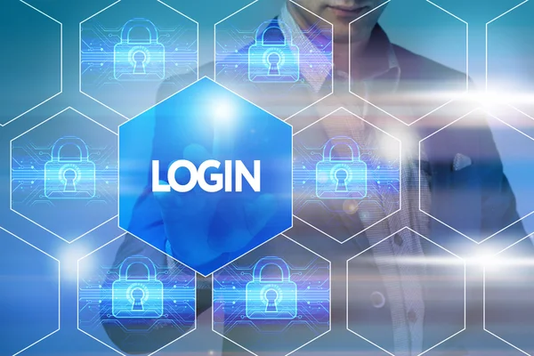 İş, teknoloji, internet ve ağ kavramı. Businessm