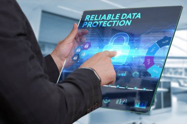 Ekonomi, teknoloji, Internet ve ağ kavramı. İş adamı