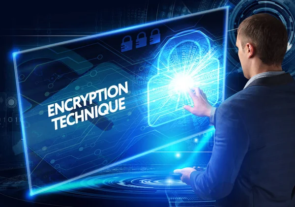 Ekonomi, teknoloji, Internet ve ağ kavramı. İş adamı