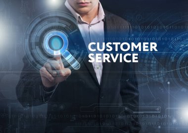 Ekonomi, teknoloji, Internet ve ağ kavramı. İş adamı