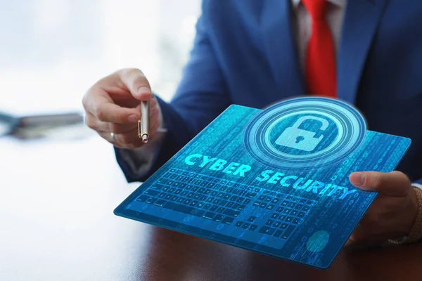 Begreppet företag säkerhet, säkerheten för information från virus, — Stockfoto