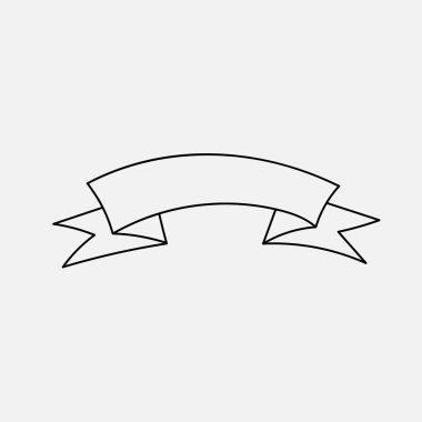 Vektör. Beyaz arka plan üzerinde izole. Vintage elle çizilmiş şerit 